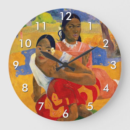 Paul Gauguin _ When Will You Marry Large Clock
