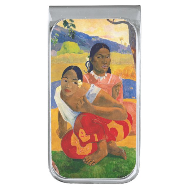 Paul Gauguin - When Will You Marry? Silver Finish Money Clip (Front Vertical)