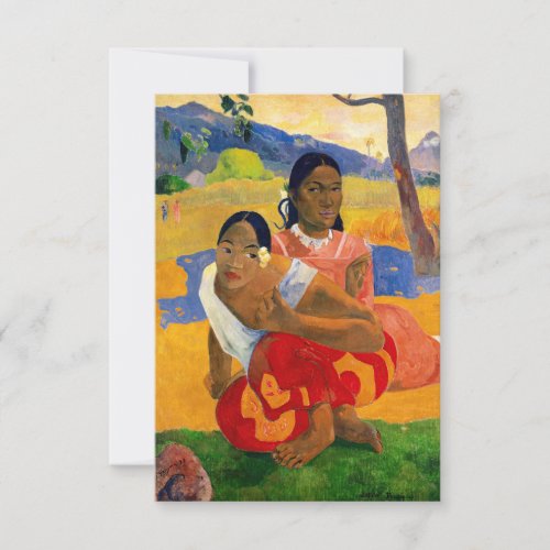 Paul Gauguin _ When Will You Marry Thank You Card