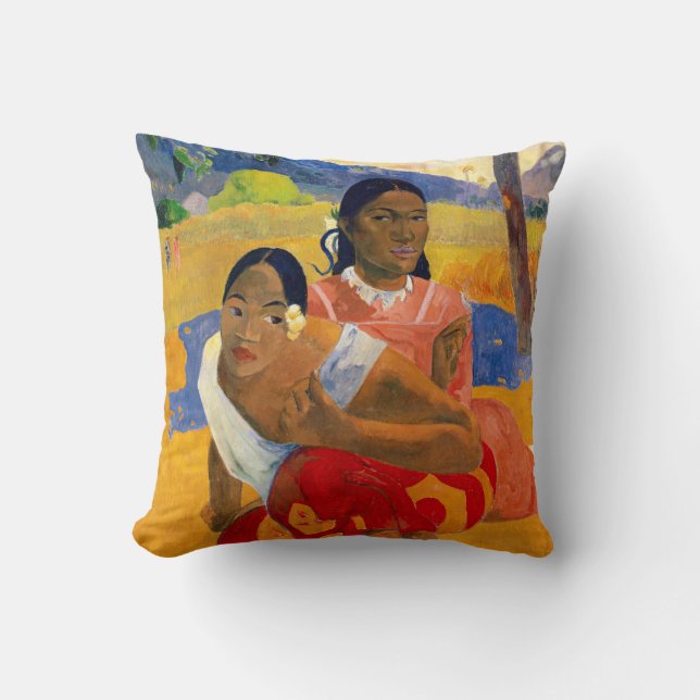 Paul Gauguin - When Will You Marry? Throw Pillow (Front)