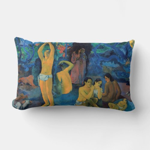 Paul Gauguin _ Where Do We Come From Lumbar Pillow