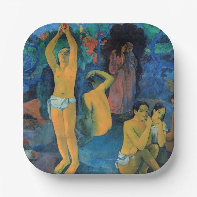 Paul Gauguin - Where Do We Come From? Paper Plates (Front)