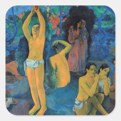 Paul Gauguin _ Where Do We Come From Square Sticker