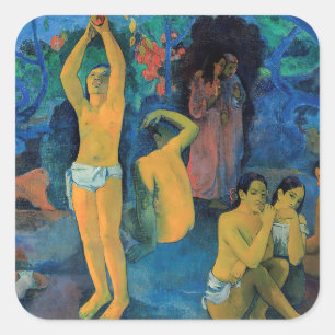 Paul Gauguin - Where Do We Come From? Square Sticker