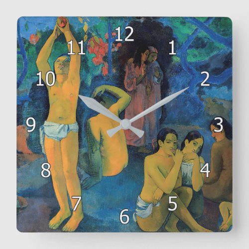 Paul Gauguin _ Where Do We Come From Square Wall Clock