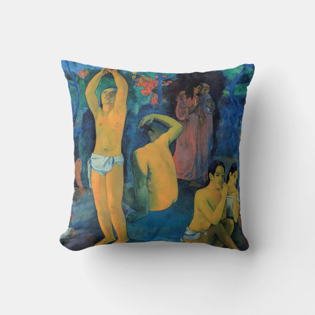 Paul Gauguin - Where Do We Come From? Throw Pillow (Front)