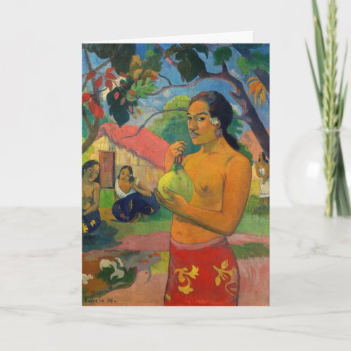 Paul Gauguin _ Woman Holding a Fruit Card
