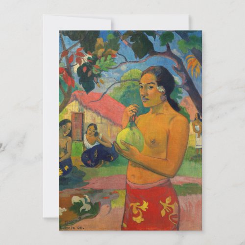 Paul Gauguin _ Woman Holding a Fruit Invitation