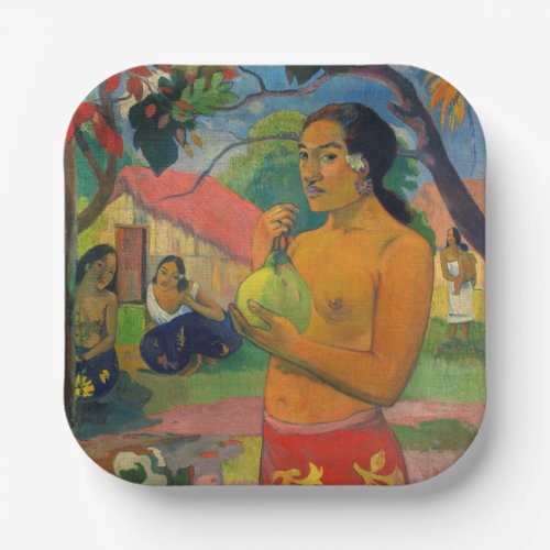 Paul Gauguin _ Woman Holding a Fruit Paper Plates