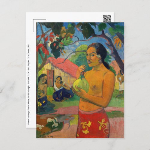 Paul Gauguin _ Woman Holding a Fruit Postcard
