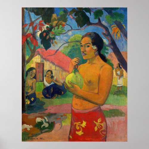 Paul Gauguin _ Woman Holding a Fruit Poster