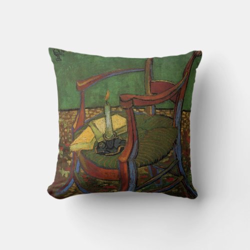 Paul Gauguins Armchair by Vincent van Gogh Throw Pillow