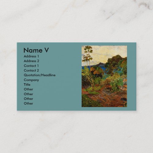 Paul Gauguin's Martinique Landscape (1887) Business Card