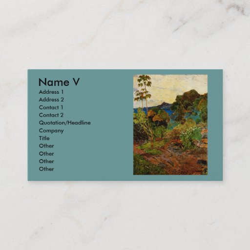 Customizable Paul Gauguin's Martinique Landscape (1887) Business Card