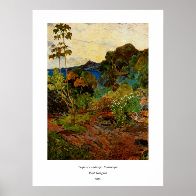 Paul Gauguin's Martinique Landscape (1887) Poster (Front)