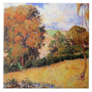 Paul Gauguin's painting, Meadow in Martinique, Ceramic Tile