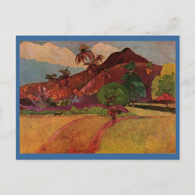 Paul Gauguin's Tahitian Landscape (1893) Postcard (Front)