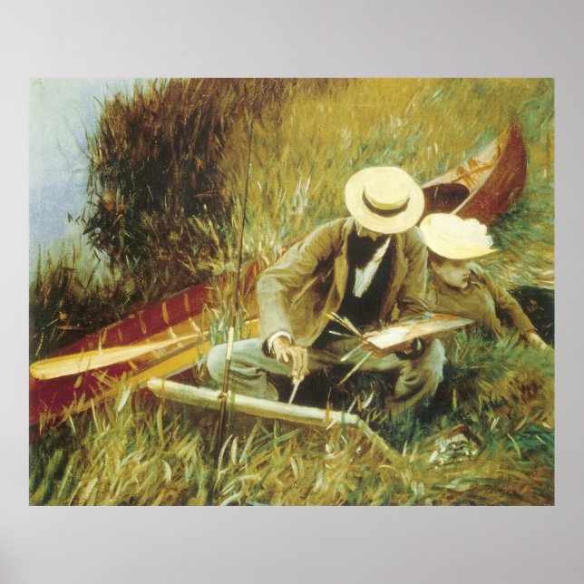 Paul Helleu Sketching, John Singer Sargent Poster (Front)