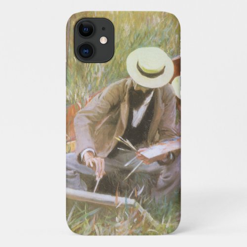 Paul Helleu Sketching with His Wife by JS Sargent iPhone 11 Case