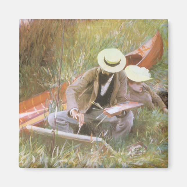 Paul Helleu Sketching with His Wife by JS Sargent Magnet (Front)