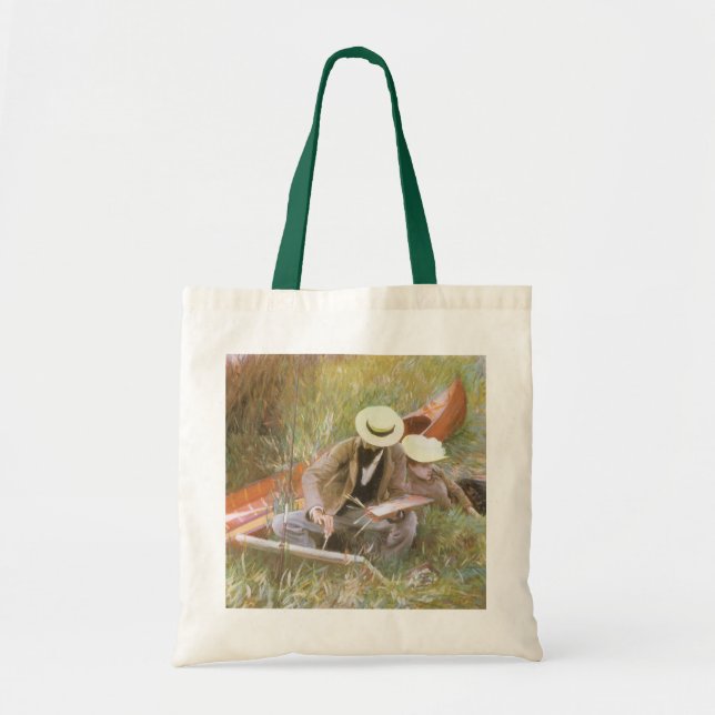 Paul Helleu Sketching with His Wife by JS Sargent Tote Bag (Front)