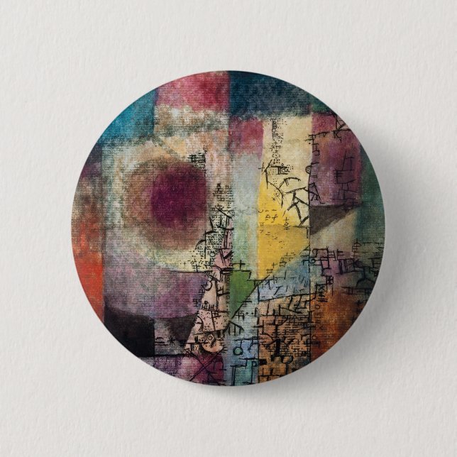 Paul Klee Abstract Art Cubism  Button (Front)