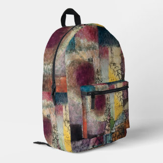 Paul Klee Abstract Art Cubism  Printed Backpack