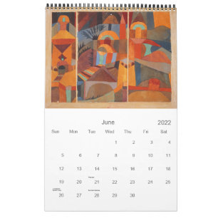 Paul Klee Abstract Geometric Calendar