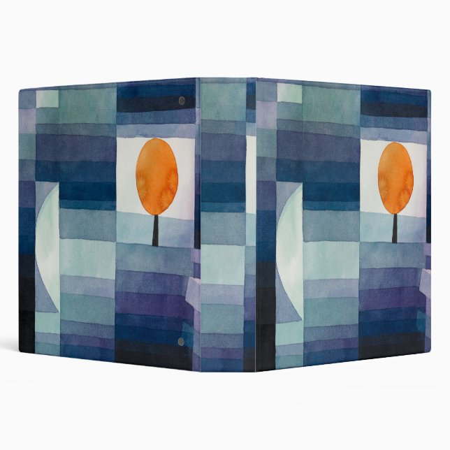 Paul Klee Abstract Tree Blue Painting 3 Ring Binder (Background)