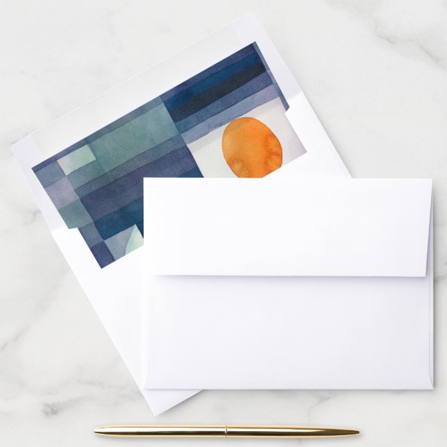 Paul Klee Abstract Tree Blue Painting Envelope Liner (Desk)