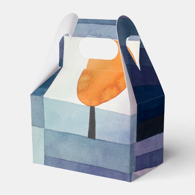 Paul Klee Abstract Tree Blue Painting Favor Boxes (Front Side)