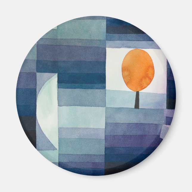 Paul Klee Abstract Tree Blue Painting Magnet (Front)