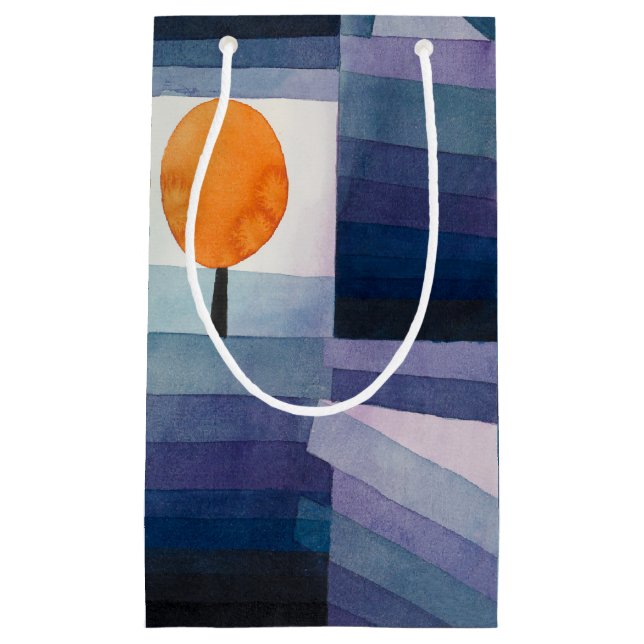 Paul Klee Abstract Tree Blue Painting Small Gift Bag (Front)