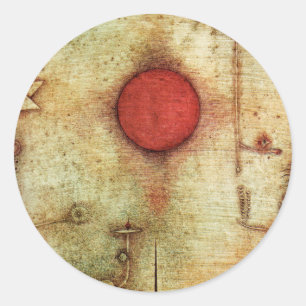 Paul Klee Ad Marginem Painting Classic Round Sticker