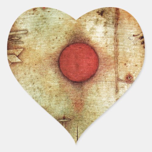 Paul Klee Ad Marginem Painting Heart Sticker