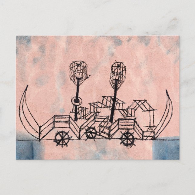 Paul Klee - Alter Dampler (Old Steamboat), Postcard (Front)