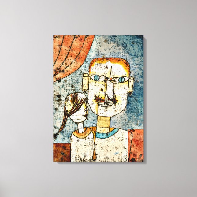 Paul Klee art: Adam and Little Eve Canvas Print (Front)