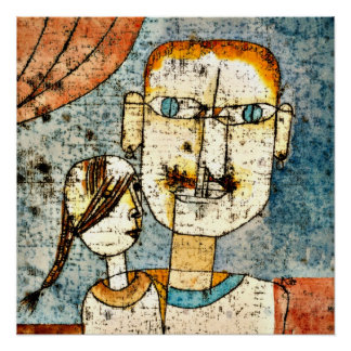 Paul Klee art: Adam and Little Eve, Poster