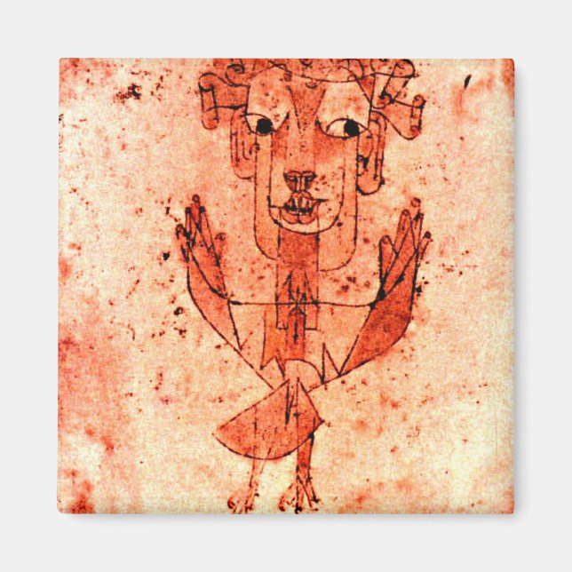 Paul Klee art: Angelus Novus (New Angel) Magnet (Front)