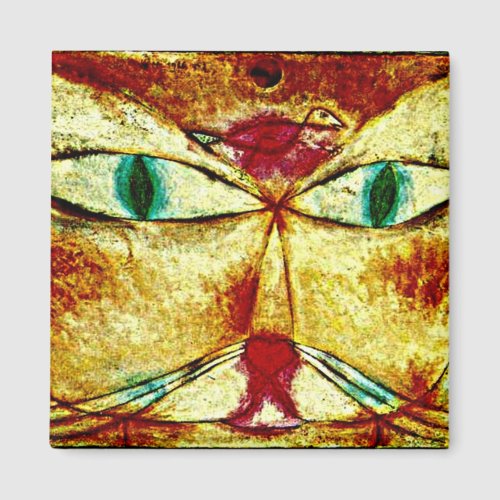 Paul Klee art Cat and Bird Magnet