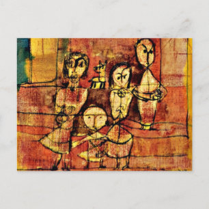 Paul Klee Art: Children and Dog Postcard