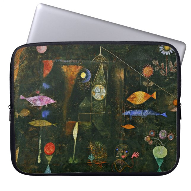 Paul Klee art: Fish Magic, famous Klee painting Laptop Sleeve (Front)