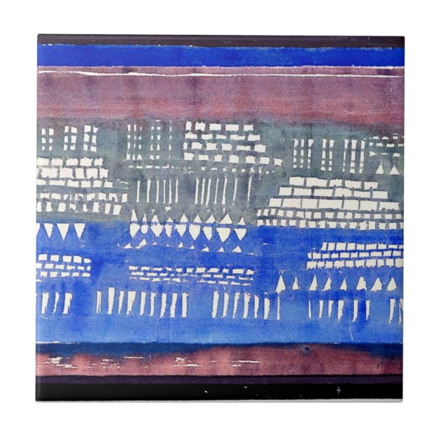 Paul Klee art: Foundations of K Ceramic Tile (Front)