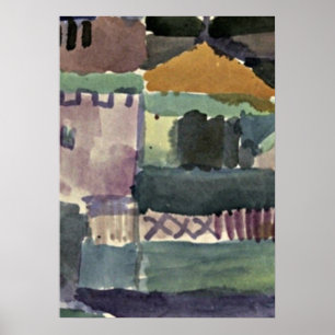 Paul Klee art: In the Houses of St. Germain Poster