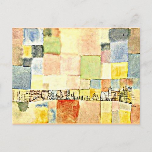 Paul Klee art _ Neuer Stadtteil in M Postcard