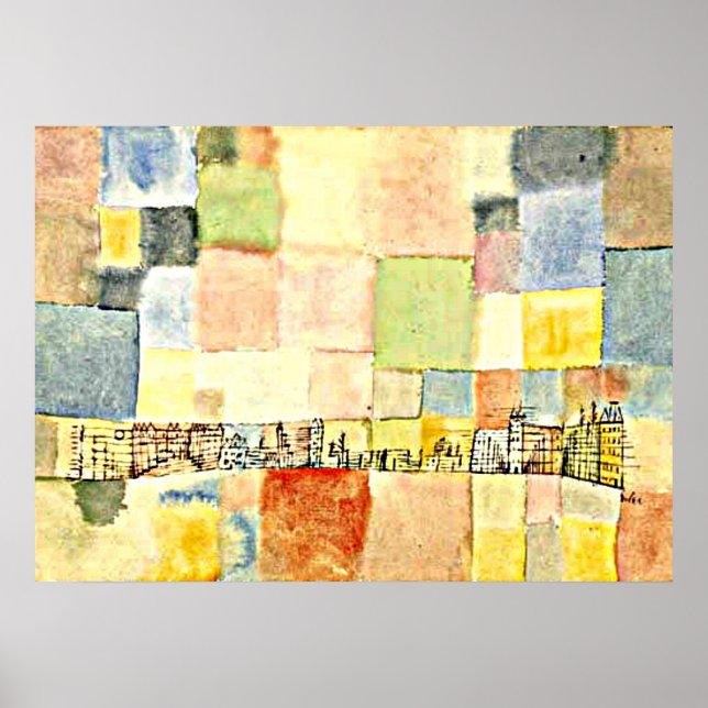 Paul Klee art - New district in M Poster (Front)