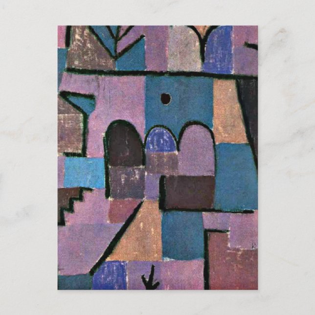 Paul Klee art: Oriental Garden Postcard (Front)