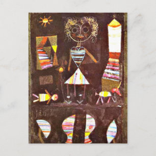 Paul Klee art: Puppet Theater Postcard