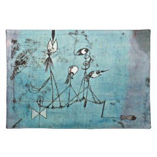 Paul Klee art: Twittering Machine Cloth Placemat