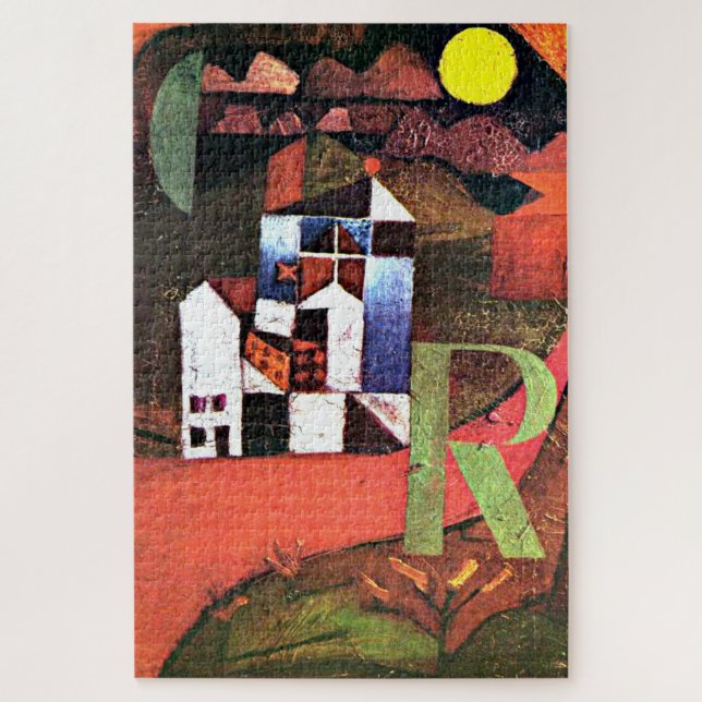Paul Klee artwork, Villa R Jigsaw Puzzle (Vertical)
